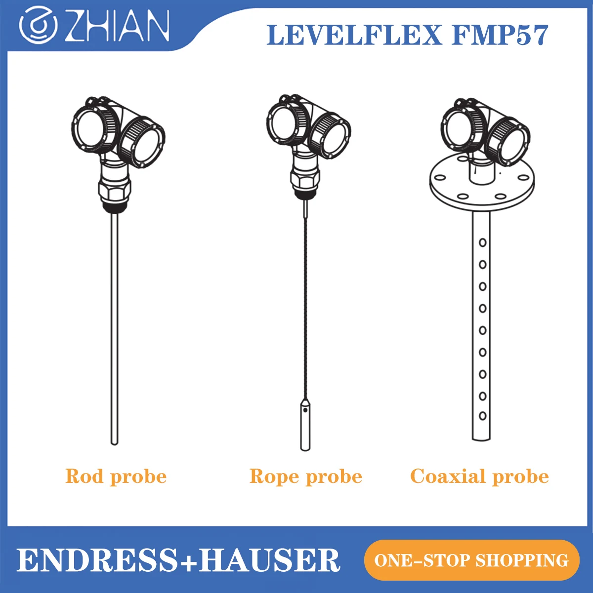 マイクロ波レベル発信器 エンドレスハウザー誘導波レーダー レベル発信器 E+H FMP57 誘導波レーダー レベルセンサー