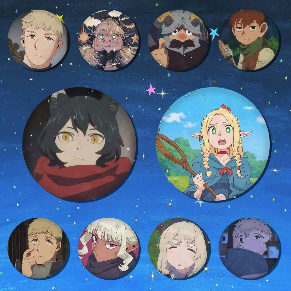 A-Delicious In Dungeon Anime Anime Round Badges, Brooches, Clothing Accessories, Birthday Gifts, Anime Conventions