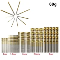 50Pcs Professional Titanium Coated Drill Bits High Speed Steel Drill Bits Set Tool Electric Drill Woodwork Drill 1/1.5/2/2.5/3mm 3