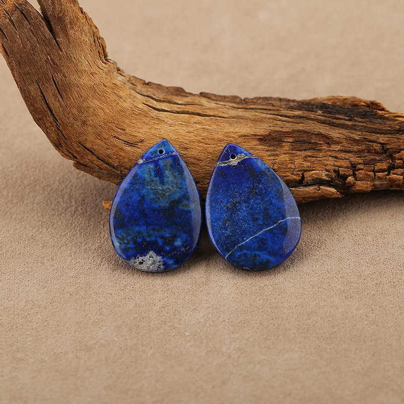 

Натуральные бусины из лазурита в форме крупной капли для изготовления украшений, бусины из натуральных камней ручной работы 33*23*5 мм