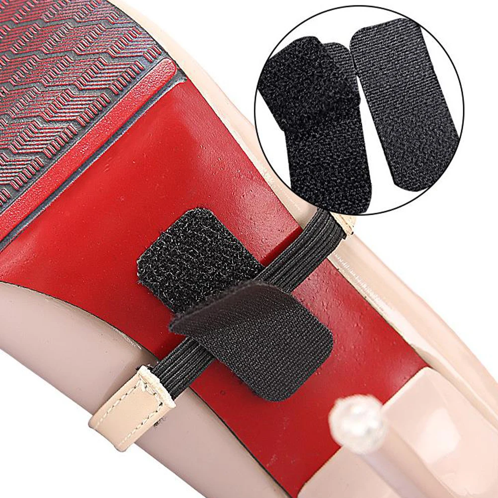 

3 Pairs Shoe Straps for Heels Black Brown Beige Ankle Strap Shoes For Women Anti Slip Detachable Women Accessories Shoe Parts