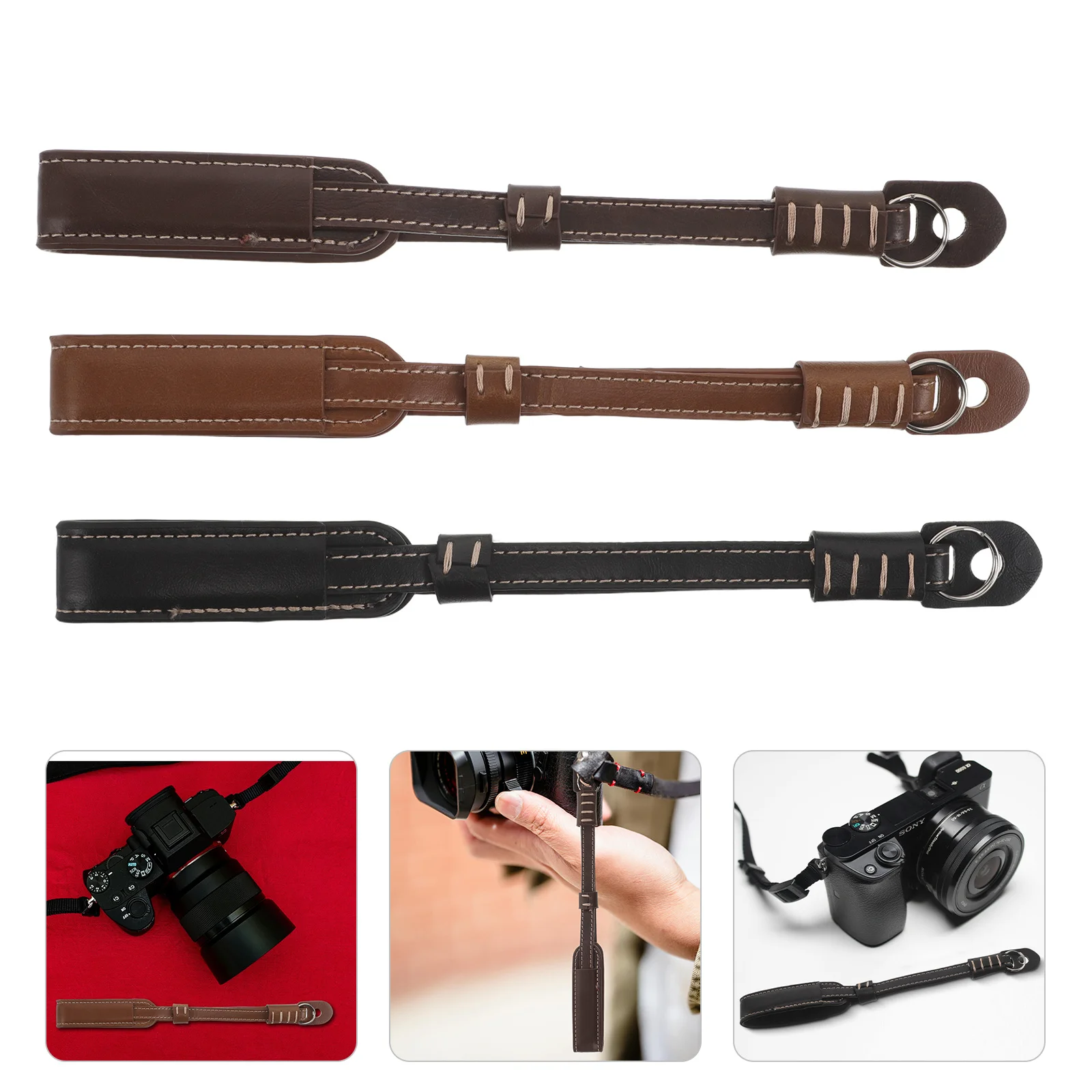

3pcs Camera Wrist Strap Adjustable Lightweight Heavy Duty Secure Fit For Digital Cameras Minimalist Style Travel Photography