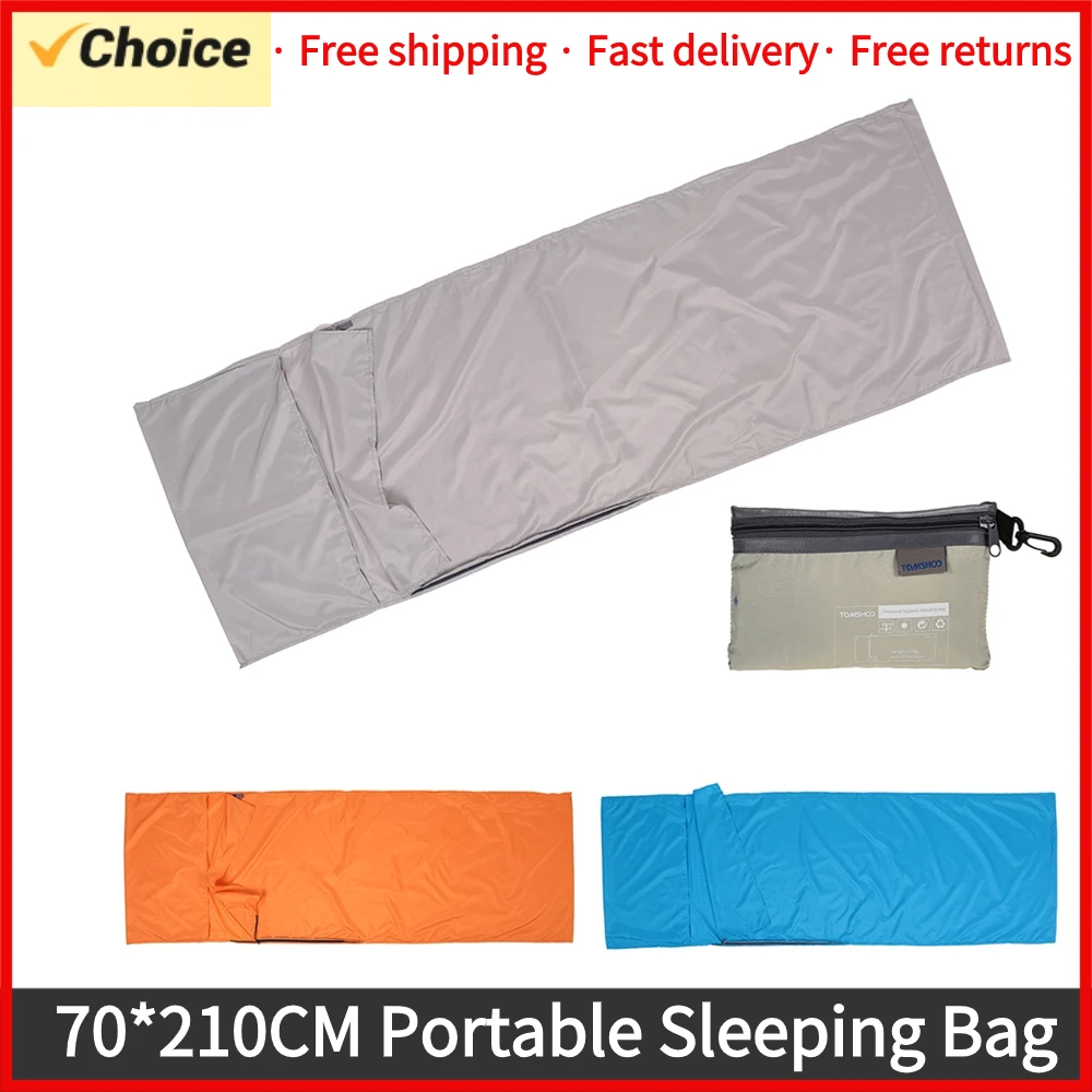 Sleeping Bag Lightweight Outdoor Liner Polyester Pongee Portable Single Sleeping Bags Camping Travel Hotel Sleep Bag 75*210CM