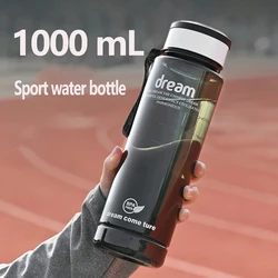 1000ml Water Bottle Outdoor Portable Sport Motivational Water Bottles Leakproof Drinking Bottles For Travel Gym Fitness Jugs