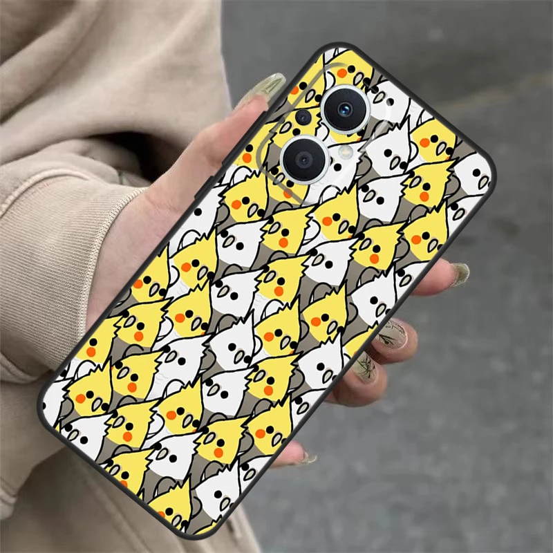 Parrot Birds Cockatiel Case For OPPO Reno 11 F 10 Pro 4 5 6 7 8 Lite 4Z 5Z 8T OPPO Find X3 X2 Lite X6 X5 Pro Cover