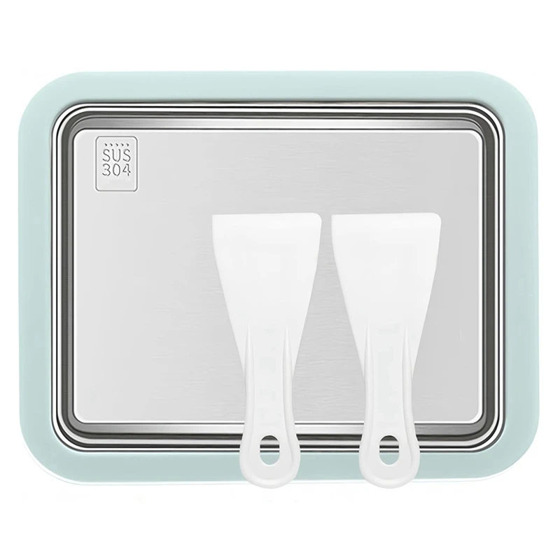 Machine à Crème Glacée Instantanée en Acier Inoxydable de Qualité Alimentaire, Congeler des Rouleaux de Yaogés Faits à la Main