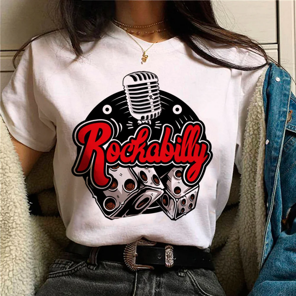 Rockabilly Tee women funny comic manga tshirt girl designer clothing