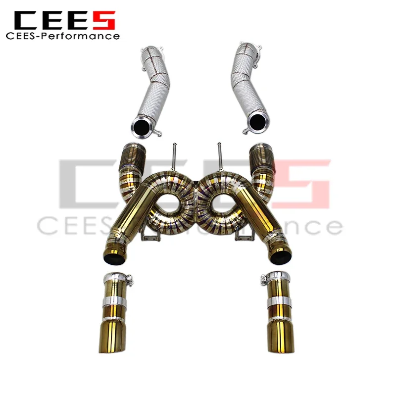 CEES Catback Exhaust Pipes Downpipe for Mclaren 720S 4.0 2017-2019 Escape Car Exhaust System Free Flow Pipe