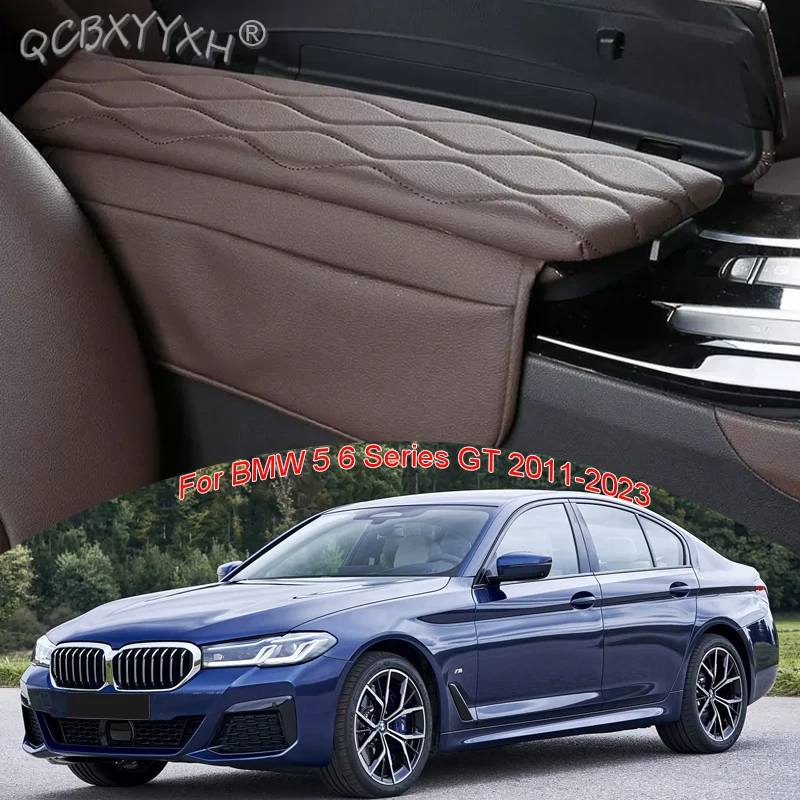 Car Center Console Armrest Cushion Heighten Pad For BMW 5 6 Series GT 2011-2023 Auto Armrest Box Cover Protector Storage Pocket