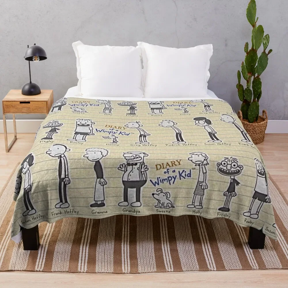 

Diary of a wimpy kid (cast) Throw Blanket Cute Thin Soft Plush Plaid Blankets