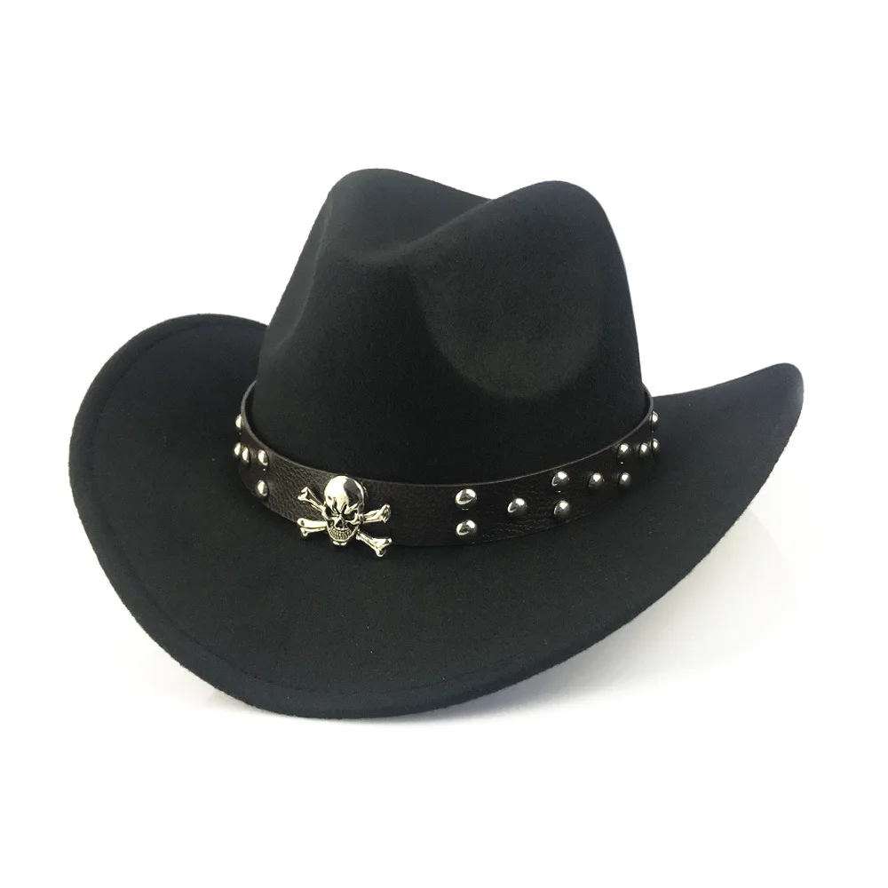Nuevo Sombrero de vaquero occidental schammy artificial para Hombre, sombreros de Jazz para caballero, Sombrero de vaquera panamá, Sombrero para Hombre