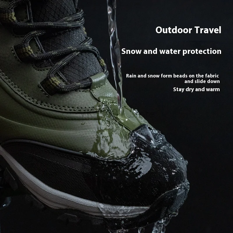2025 جديد الرجال أحذية الثلوج مقاوم للماء عدم الانزلاق أحذية أفخم الدافئة الباردة واقية الرجال أحذية الشتاء الرياضة في الهواء الطلق أحذية التنزه رجل