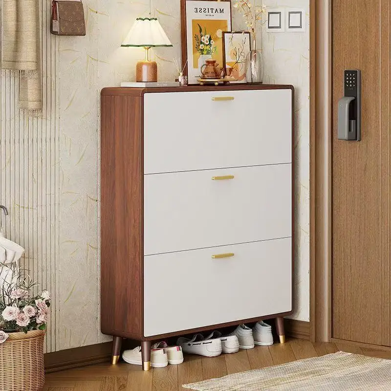 

Chinese tipping bucket shoe cabinet household door indoor simple entrance entrance cabinet integrated shoe rack