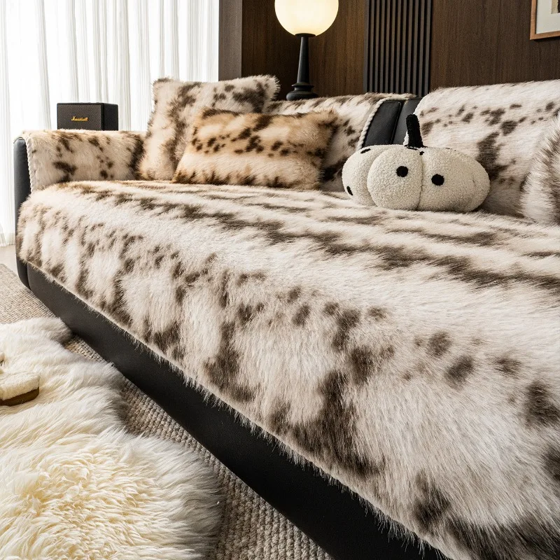 2026 الأوسط القديم نمط غطاء أريكة النسيج ضوء الفاخرة الثابتة عدم الانزلاق سميكة ودافئة غطاء وسادة أريكة الخريف والشتاء جديد #3