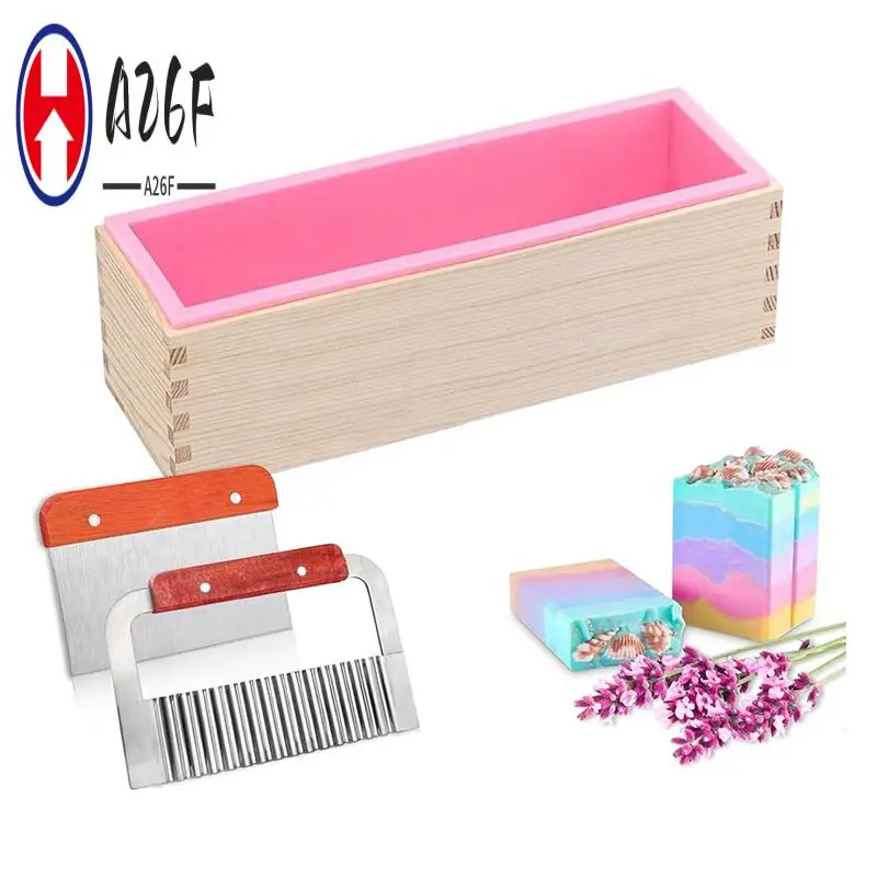 

A26F-Машинки для изготовления мыла — гибкая прямоугольная форма для хлеба с деревянной коробкой для изготовления мыла, 47 унций