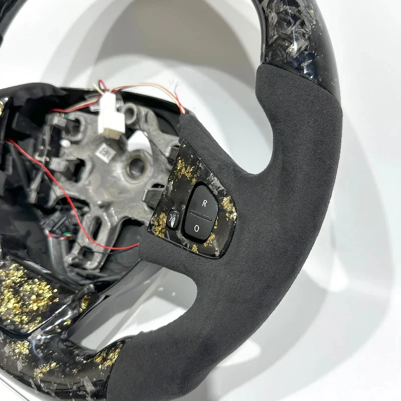

Suitable LED RPM Real Carbon Fiber Car Steering Wheel Upgrade Applicable to Megane 4