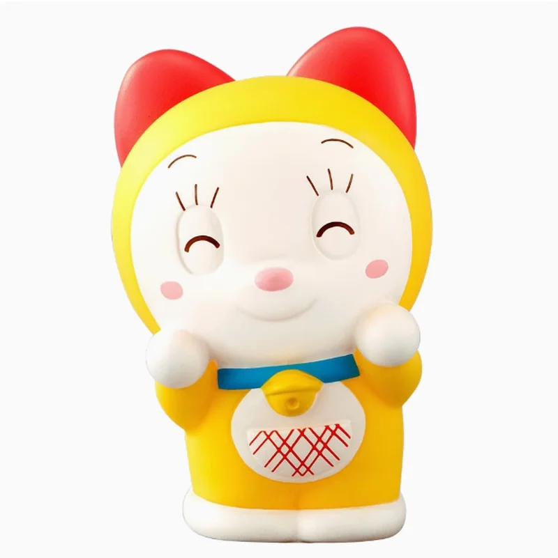 Bandai Doraemon caixa cega com máquina bonito, autêntico, boneca artesanal, gato Dingdang, acessórios de beleza