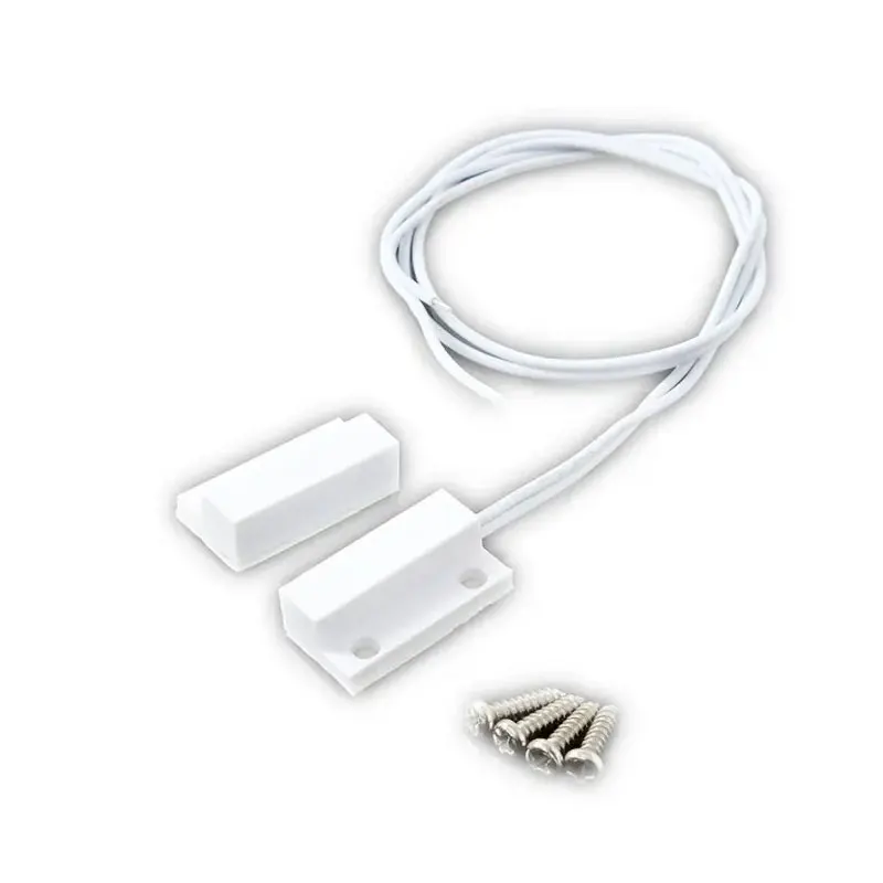 10pcs  Waterproof White ABS Housing Normally Closed/Open Magnetic Proximity Sensor Switch With Flexible Wires And Screws Tap