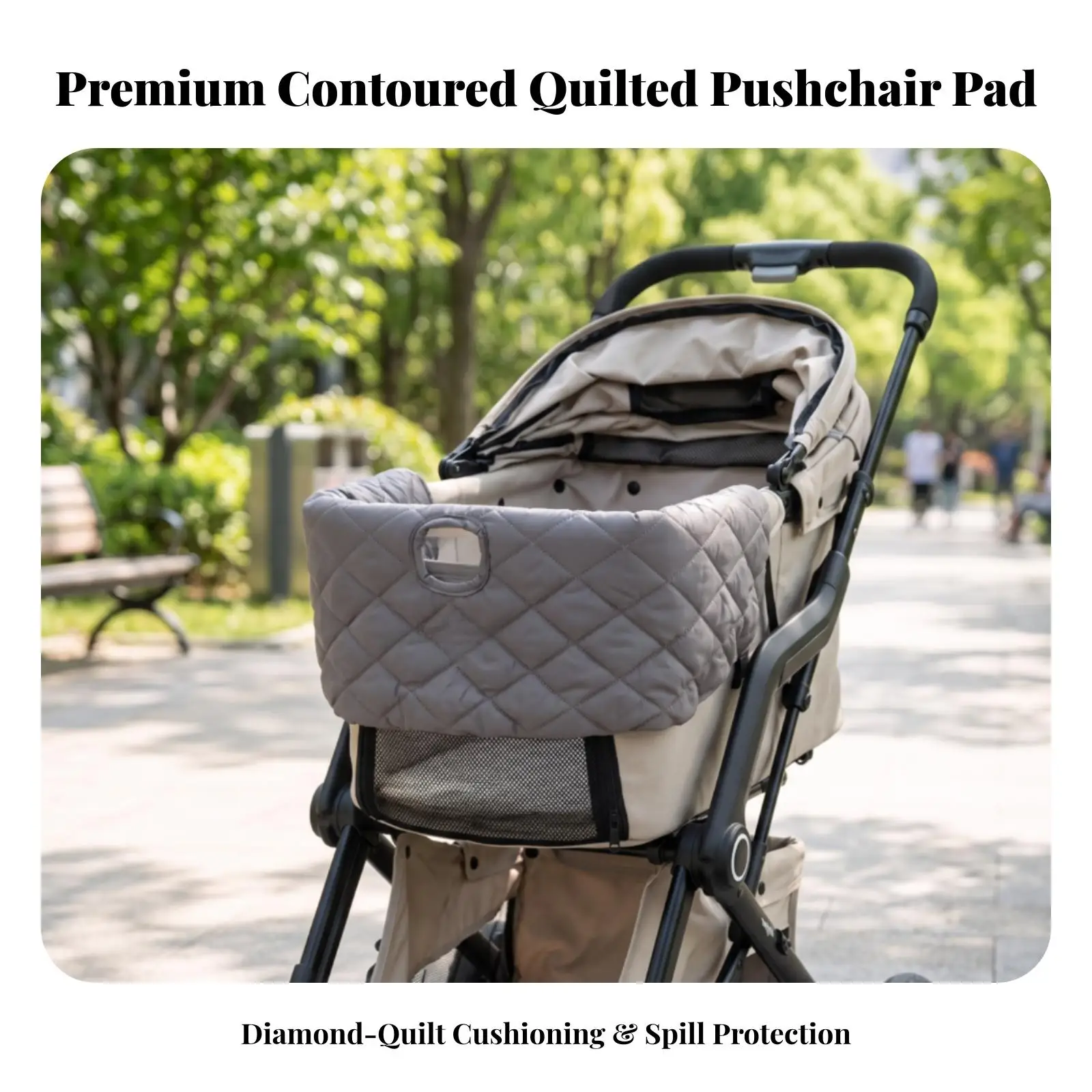 Dog Car Seat Protector Stroller Liner Polyester Cotton Cushion for Pet Carriage
