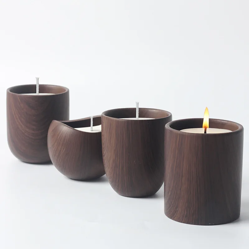 Nordic Round Ceramic Jar for Candles Aromatherapy Candle Cup Empty Candle Holder Decor Soybean Wax Container Craft Desk Ornament