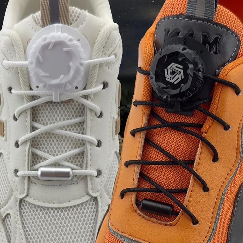 Automatic Shoe laces No Tie Shoelaces Swivel Buckle Laces Sneakers thick rope shoelace Children Adult Quick Shoe laces unisex