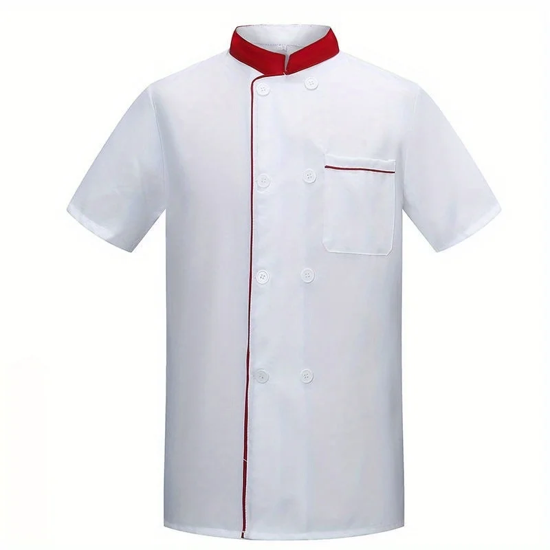 Chef Suits Short-sleeved Hotel Restaurant Restaurant Cake Room Kitchen Men and Women Chef Work Clothes Summer Thin Style