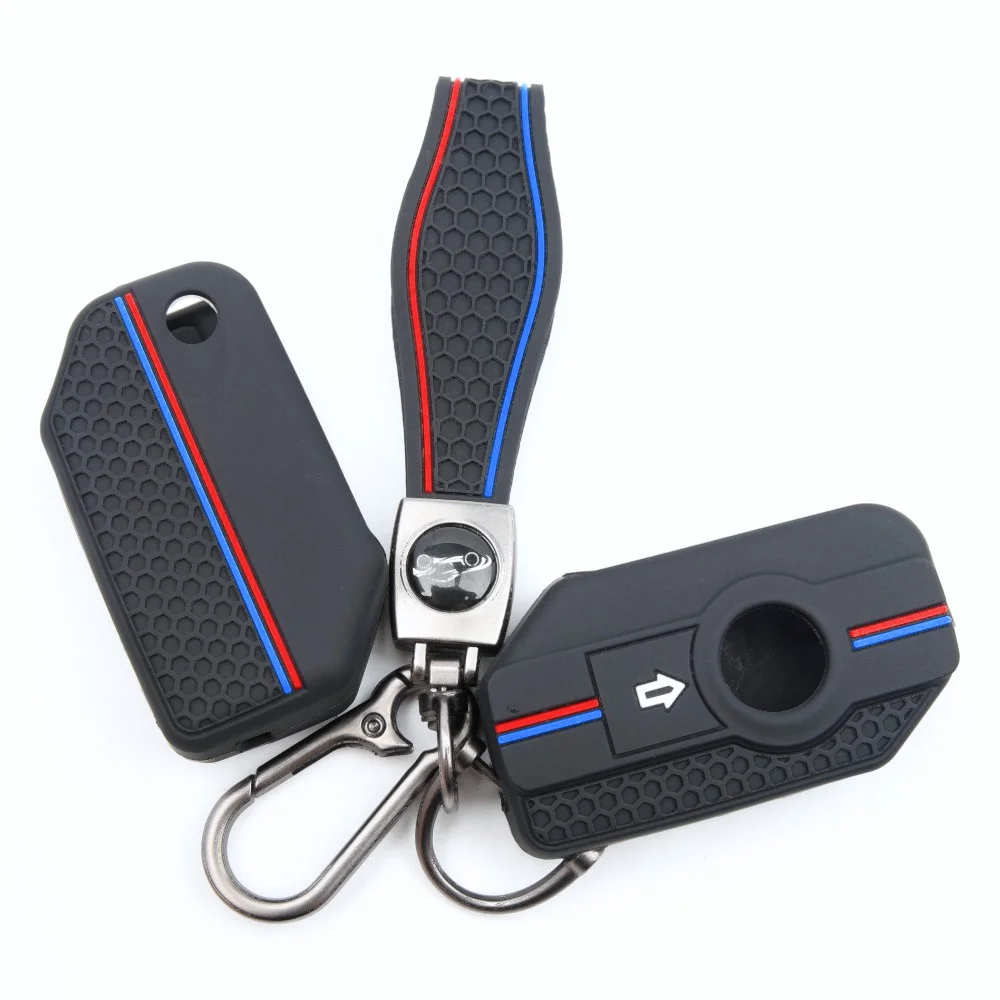 Key Fob Sleeve For BMW R1250GS R1200GS C400X C400GT F750GS F850GS F900R F900XR K1600B K1600GT R1200RS R1200RT with key carabiner