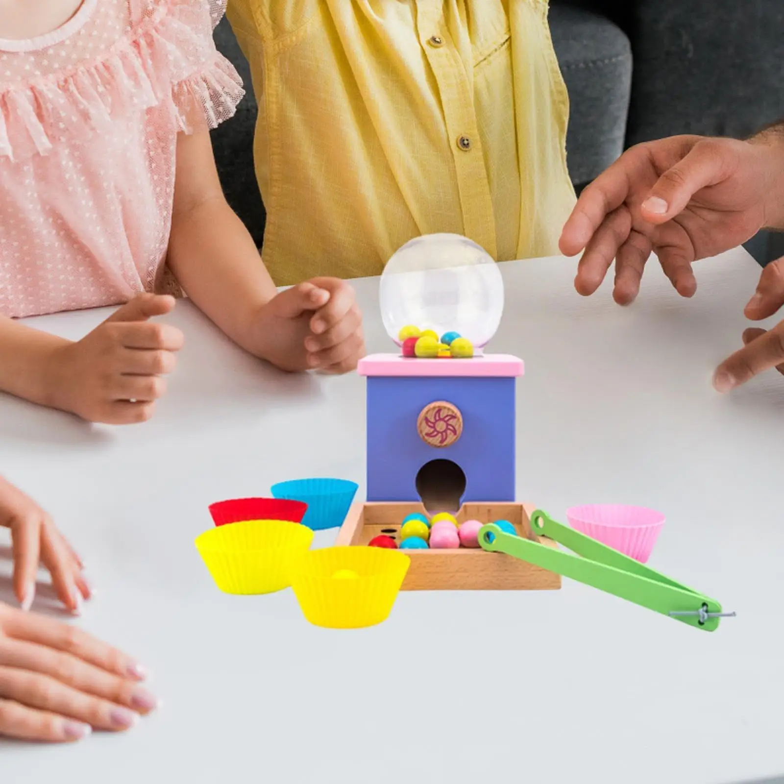 Macchina per caramelle Gioco di perline Giocattoli per l'educazione precoce Giocattoli di ordinamento dei colori in legno Giocattolo Montessori per ragazzi Ragazze Neonati Bambini Bambini Piccoli