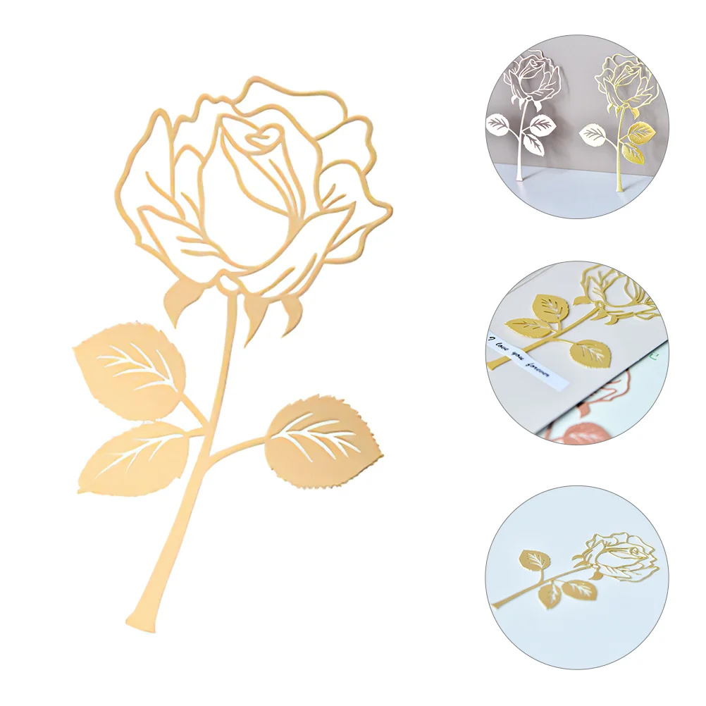 

Rose Metal Bookmark Custom Reading Marks Flower Bookmarks Markers Vintage Decorative Creative Student