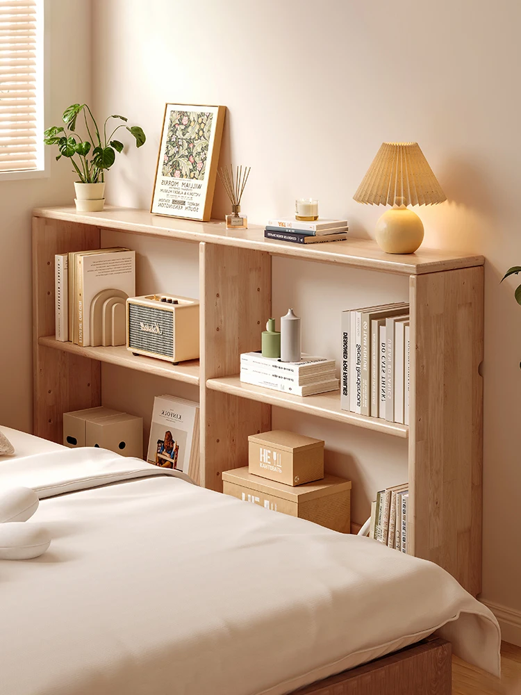  Wood Bedroom Sofa Wall Shelf Long Narrow Space Saving Storage Rack Modern Simple Style Wooden Crafted Furniture