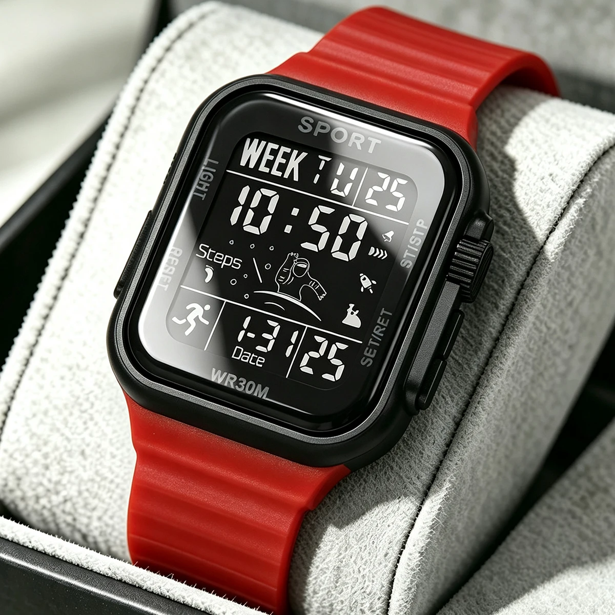 Fashionable Youth Leisure Electronic Watch Birthday Gift Graduation Gift Multi functional Outdoor Sports Couple Electronic Watch