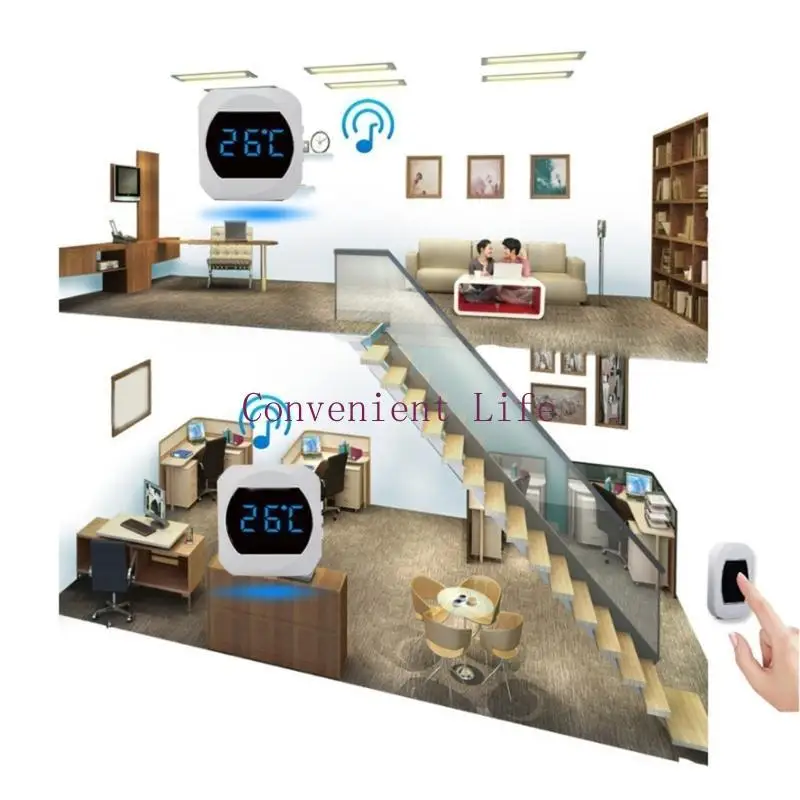 جرس الباب اللاسلكي L1EE EU مع شاشة كبيرة 38 نغمة و4 مستويات صوت جرس الباب المنزلي