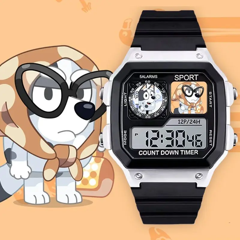

Blueyed Children's Sports Watch Anime Characters Student Outdoor Sports with Alarm Clock Electronic Watch Birthday Gift