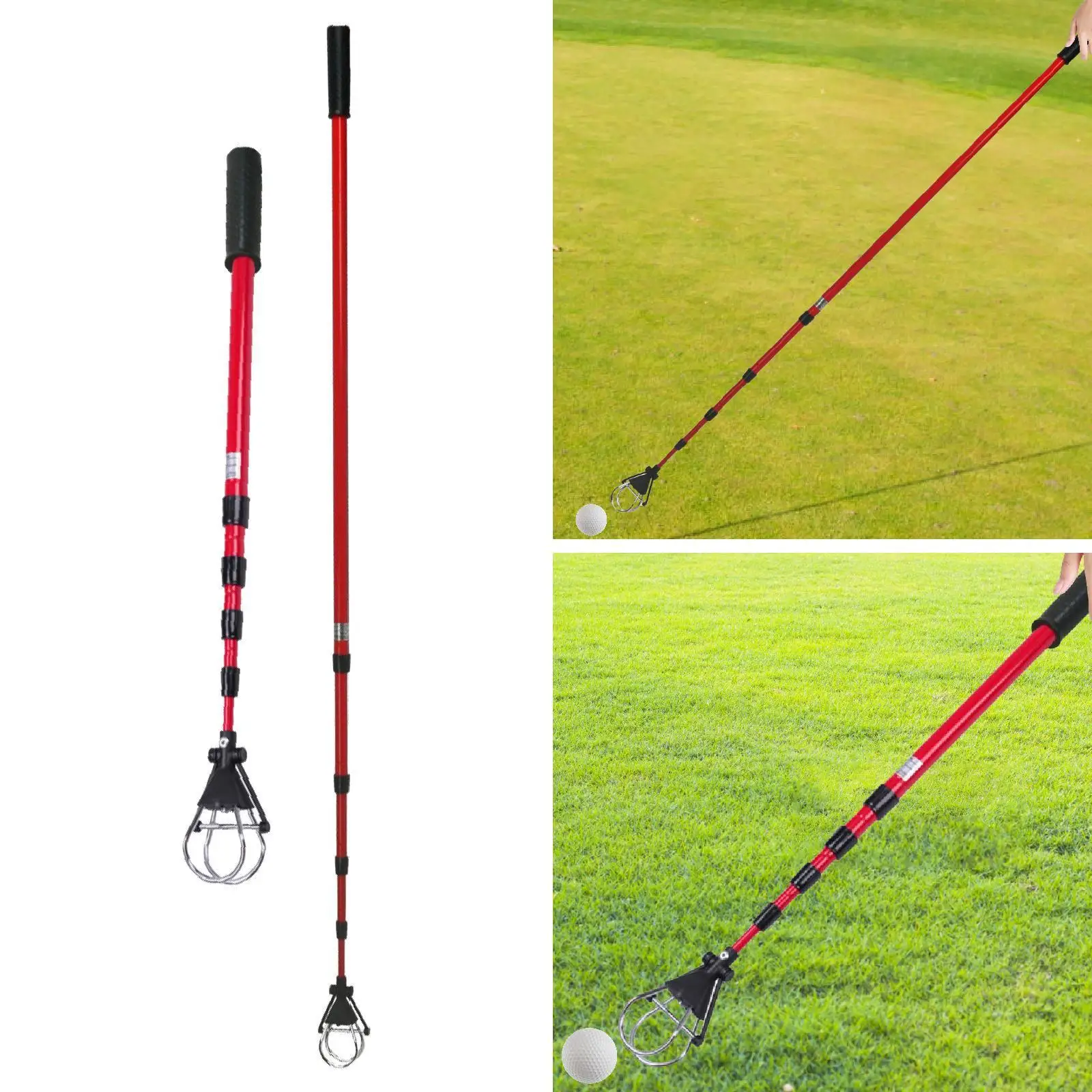 Golf Ball Retriever Grabber Lightweight Convenient Golf Ball Pick up Tool for Outdoor Golf Training Exercise Golf Gift for Men