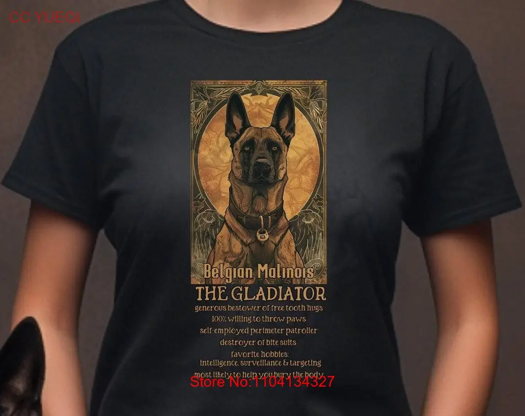 Belgian Malinois Tarot Style Breed Profile T Shirt Fawn Mom Lover Maligator Breeder long or short sleeves