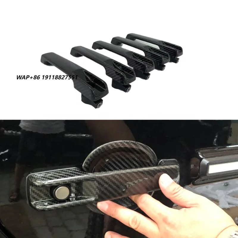 New Arrival G-CLASS Replacement Dry Carbon Fiber Grooved Door Handle Cover W463 W463A W464 Car Accessories Auto Parts Exteriors