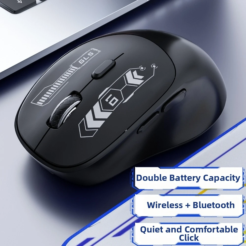 Dual Mode Wireless Gaming Mouse Type-C Rechargeable Bluetooth Mouse Quiet Click Ultra Long Battery Rechargeable Mouse Laptop