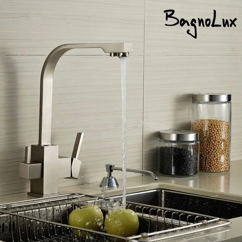 

3 Way Sink Faucet Kitchen Special Offer Real Dual Holder Single Hole Torneira Cozinha Filtered Water Hot/cold Water Tap