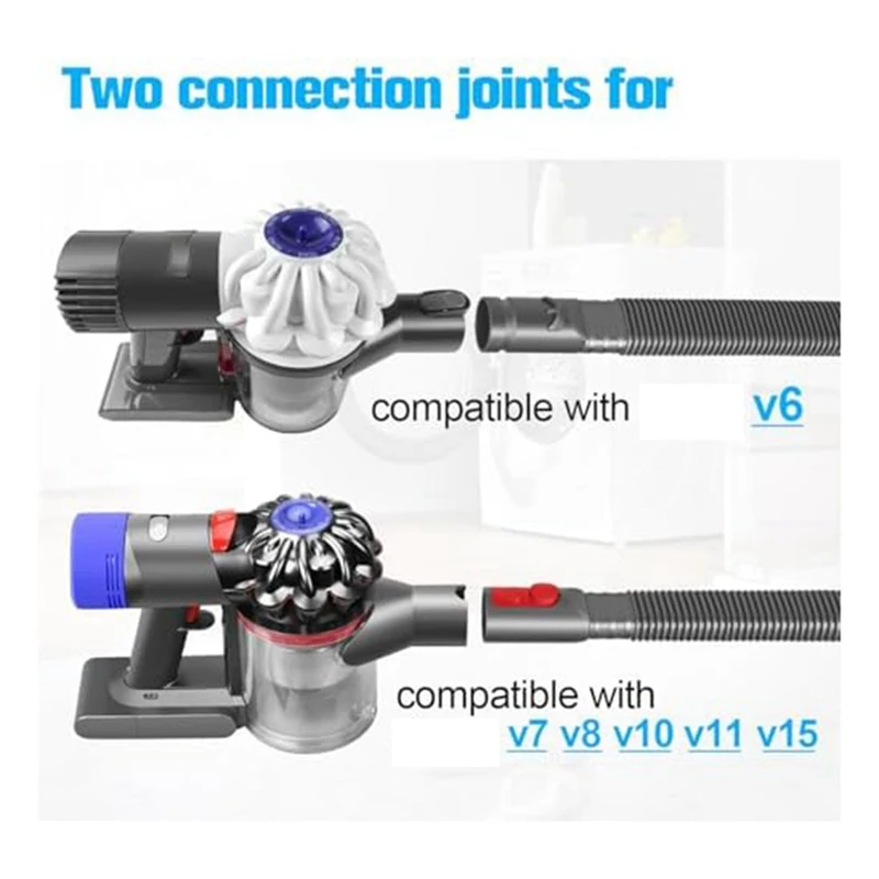 Dyson v11,v10,v15,v12,v8,v7,v6に適した掃除機用の柔軟な掃除機ツール