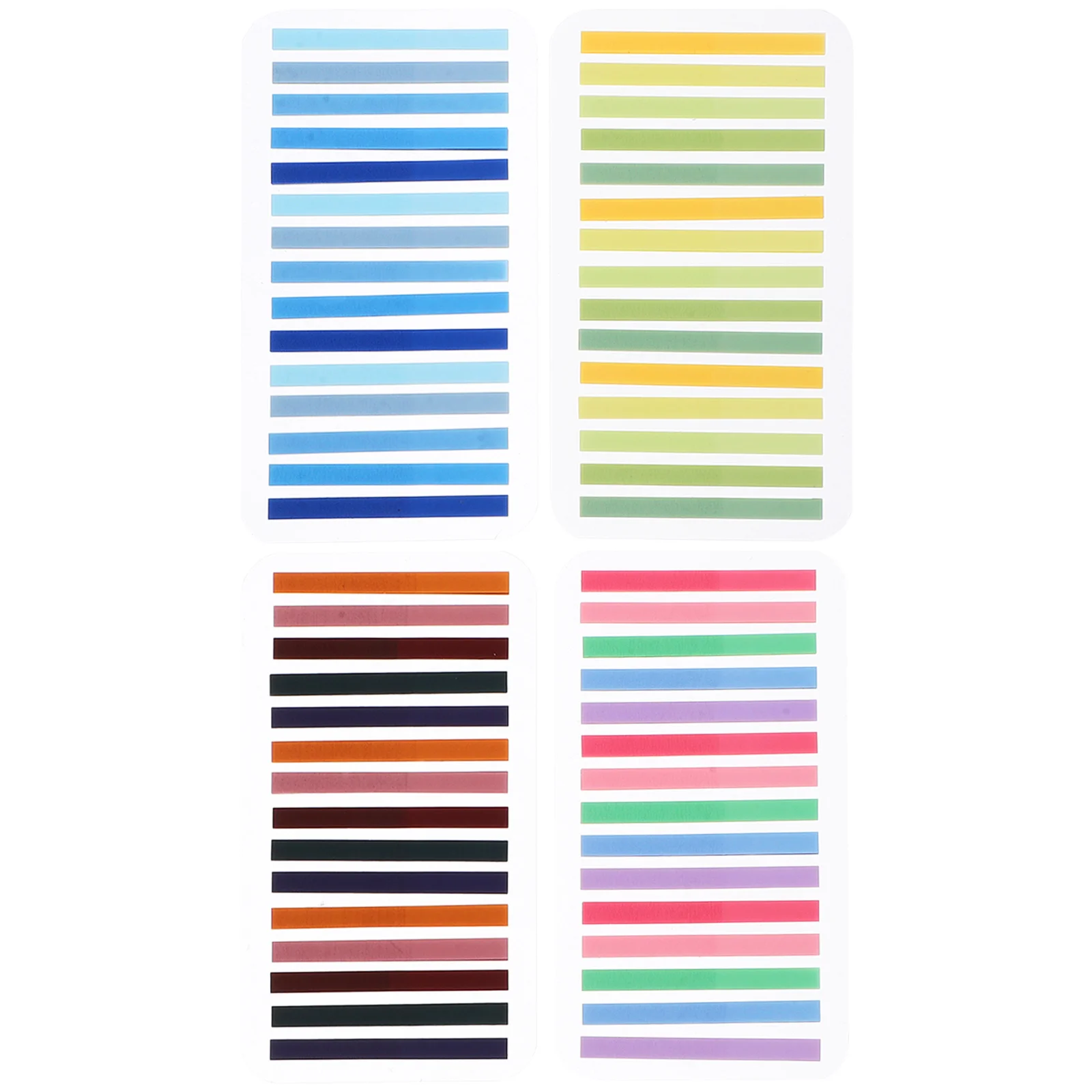 

4 set Reading Colored Strip Index Tabs For Books Writable Page Markers Sticky Flags Repositionable Book Annotation Divider Tabs