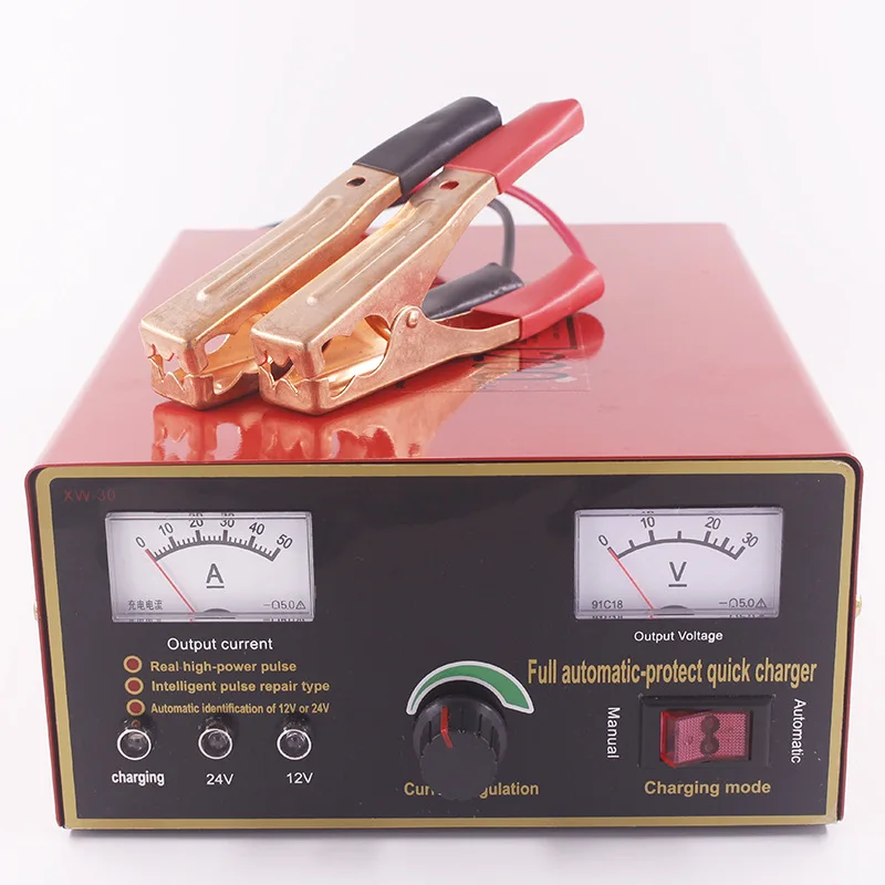 Imagem -03 - Carregador de Bateria de Carro Automático Completo 12v Carregador de Bateria Power Puls Reparação Carregadores com Cabo 12 24v 600w