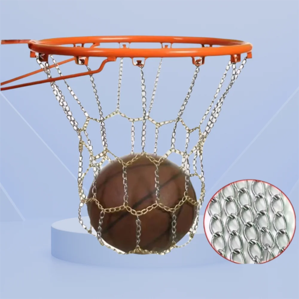 

New Galvanized Steel Basketball Target Net Rustproof Durable Basketball Hoop Replacement Heavy Duty Basket Frame Outdoor