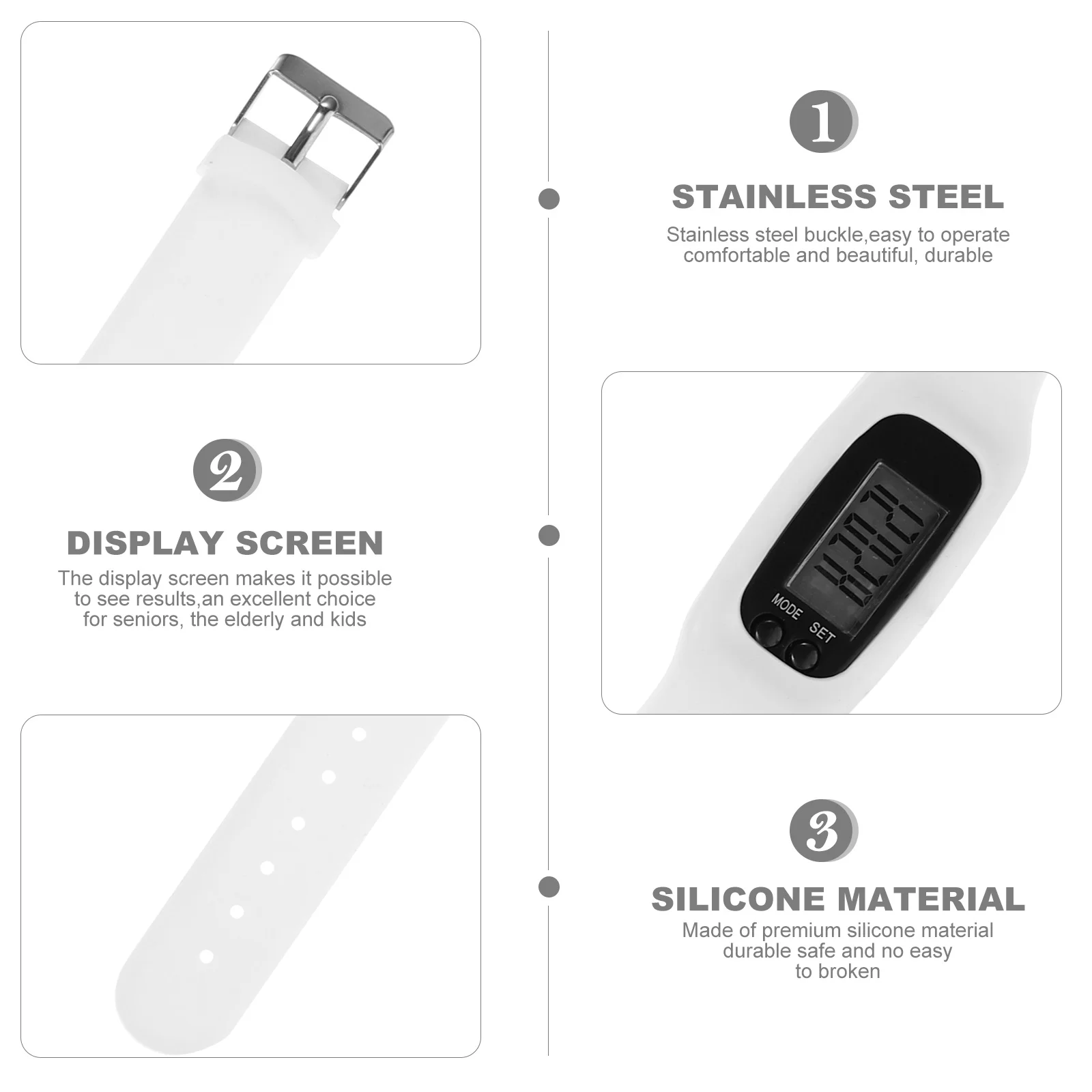 

Multi-Function Pedometer Watch Easy to Use Step Counter for Walking Outdoor Activities Accurate Tracking Sporty Style Health