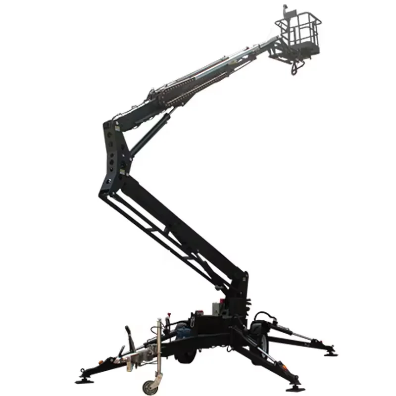 YG 16M Diesel Petrol Power Telescopic Lifting Table Cherry Picker Aerial Work Lift Platform Towable Boom Lift For Trimming Trees