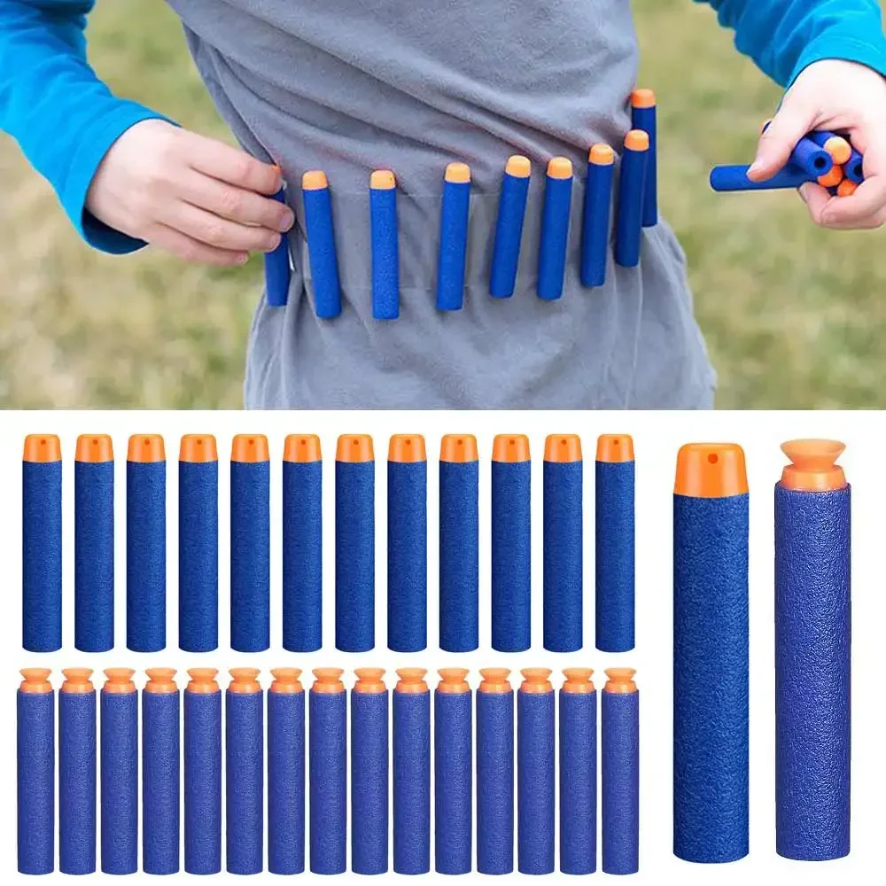 100Pcs 7.2cm EVA Soft Bullets For Balas Hollow Hole Head Refill Darts Outdoor Toy Boys Gun For Series Blasters Children