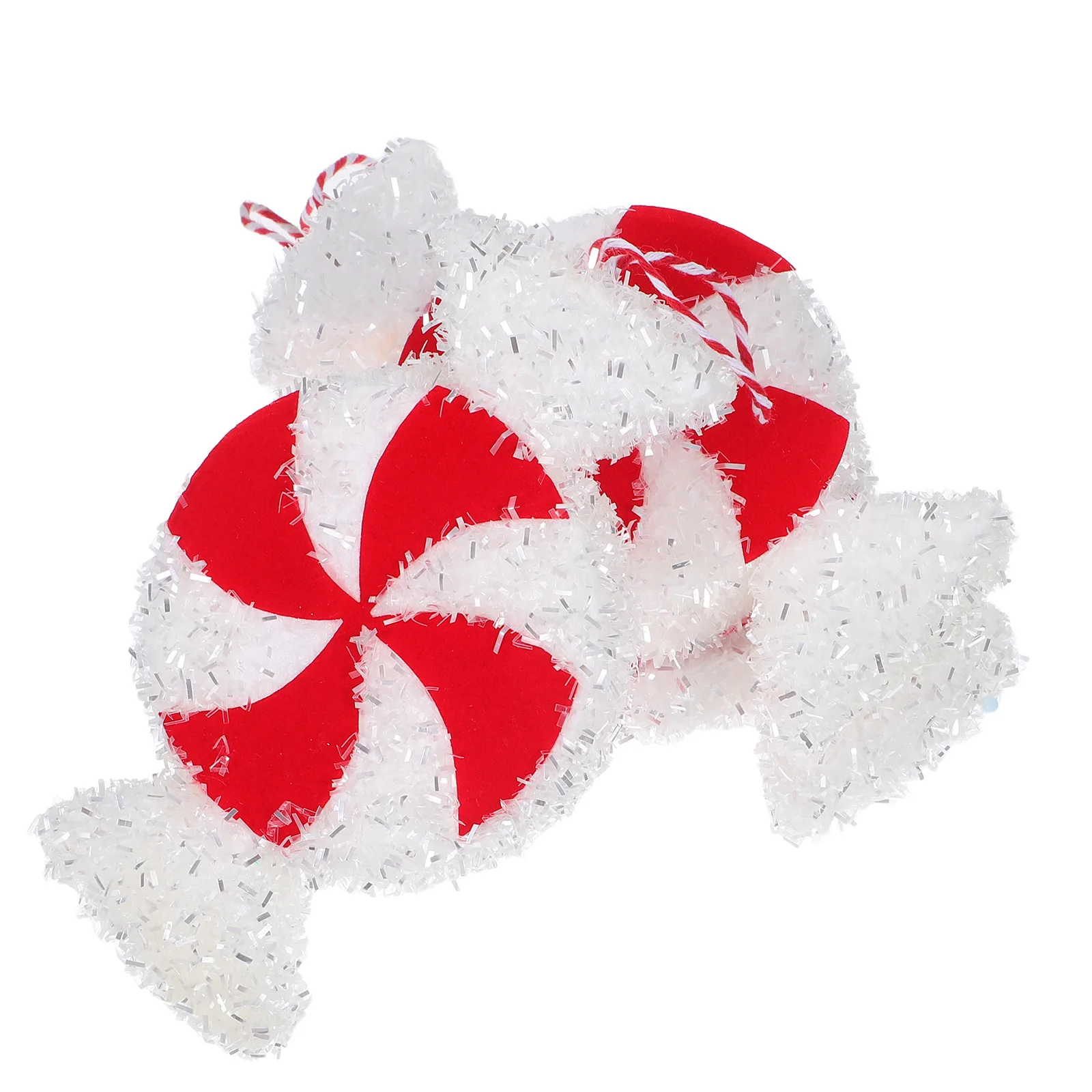 

3pcs Foam Candy Ornaments Red White Large Peppermint Lollipop Hanging Decor For Christmas Tree Xmas Party Holiday Decoration