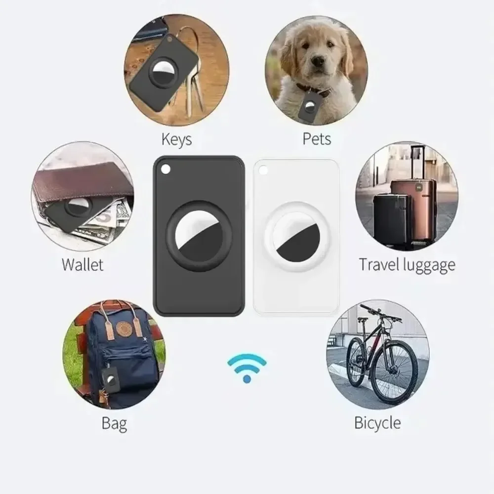 For Apple AirTag Tracking Device， Ultra-Thin All-Around Protective Sleeve Wallet Card Holder for Keys Purse Daily Use