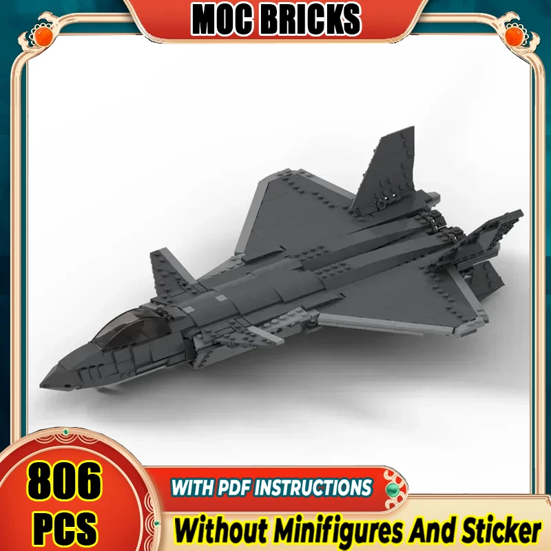 

Военная серия Moc Строительные блоки Chengdu J-20 Модель истребителя Технология Кирпичи DIY Сборка Самолет Игрушки для