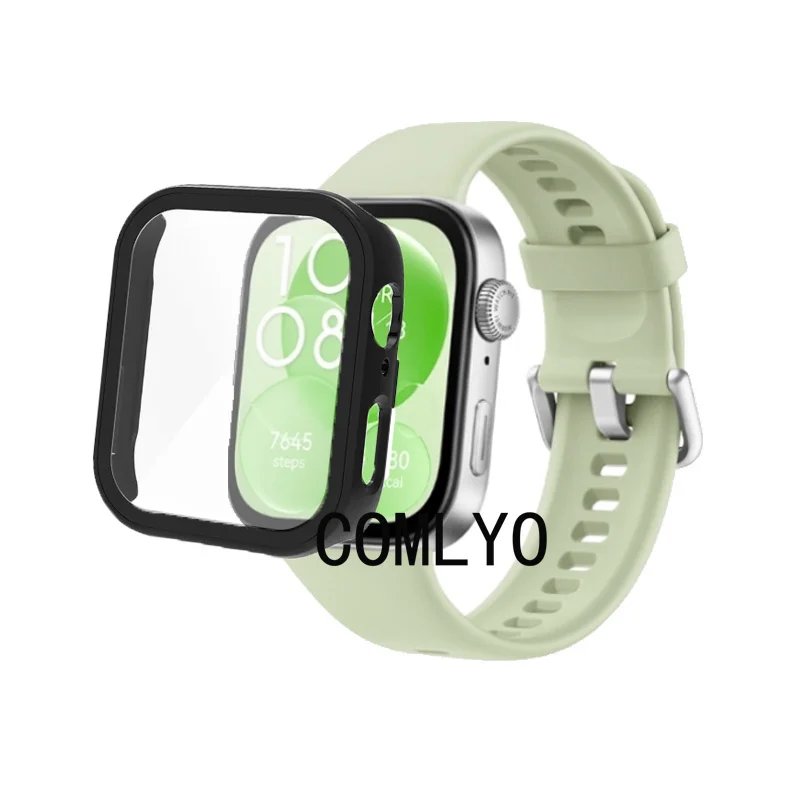 For Huawei watch Fit3 fit 3 Case Tempered Glass Screen protector Full Cover Protective Bumper Shell Film