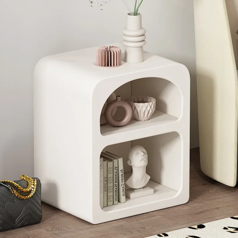 Creative White Cave Bedside Table Simple Modern Wooden Night Stands for Bedroom Sofa Mini Storage Cabinet Home Bedroom Furniture